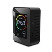 Air Quality Monitor Portable Carbon Dioxide Detector 3-in-1 CO2 Temperature Humidity Meter TVOC Detection with LCD Display for Home Office Car